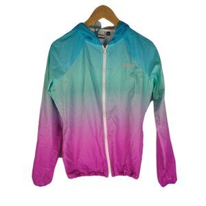 Fila Jacket Size XS Sport Windbreaker with Hood Pink / Blue